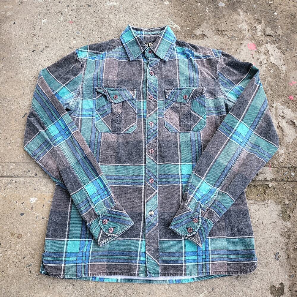 Vintage Y2K Plaid Flannel Button Down Shirt